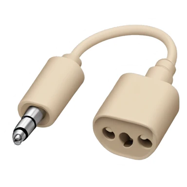 beige stereo adapter mini jack to big jack for headphones  sticker
