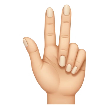 A hand with the thumb and the index finger and the middle finger up and the rest down  sticker