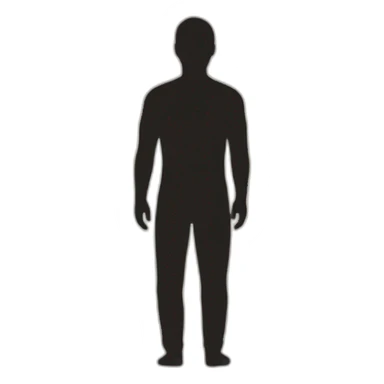 human silhouette sticker