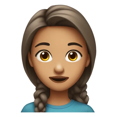 brunnete girl biting her lip sticker