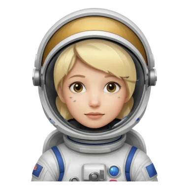 astronaut woman with broken helmet sticker