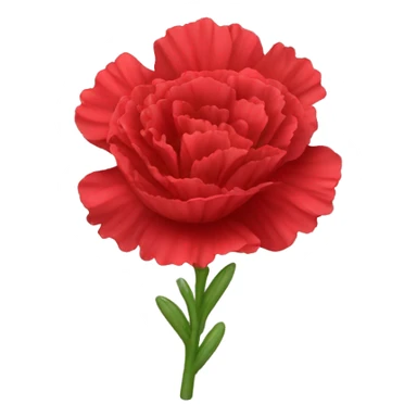 Red Carnation flower sticker