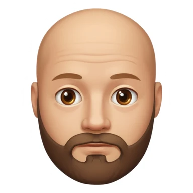 Homme chauve avec une barbe sticker