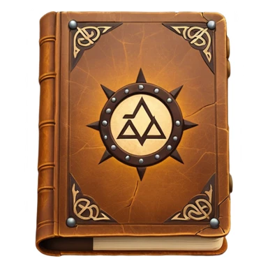 Spell Book – Old leather book glowing with runes sticker