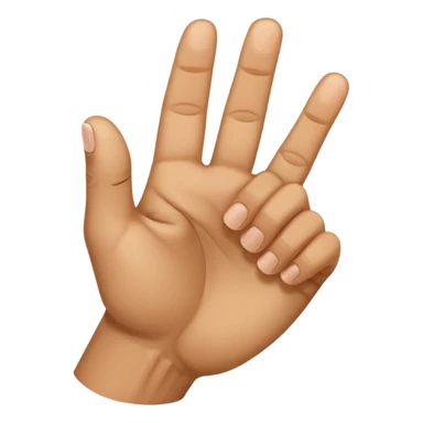 Mano asiendo seña de letra s sticker