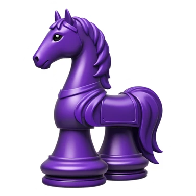 chess knight in dark purple sticker