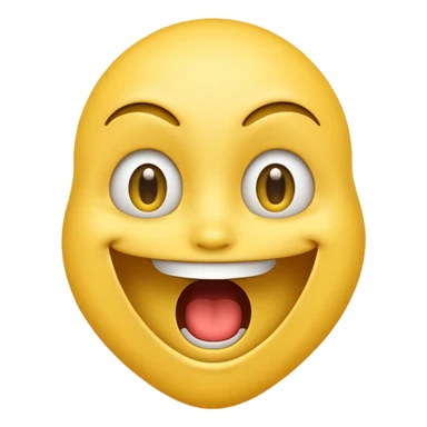 a face with a large opened mouth in emoji of whatsapp style (yellow) sticker