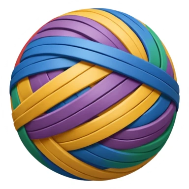 A Rubber Band Ball. sticker