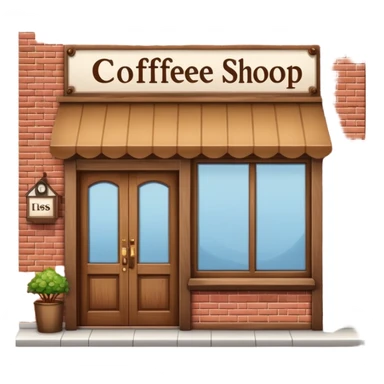 coffee shop building  sticker