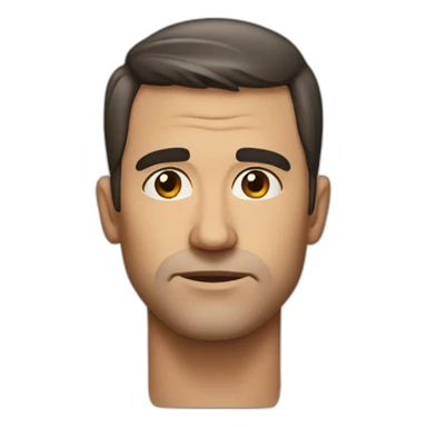 a man who raises one eyebrow and shows his cheekbones sticker