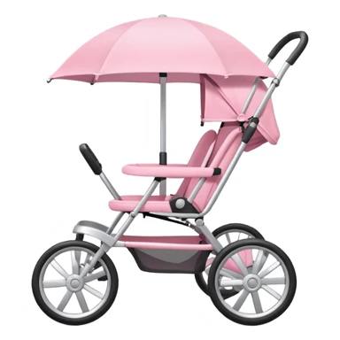 Pastel pink baby stroller  sticker