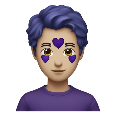 Dark blueish Purple Heart without a face sticker