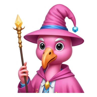 A Flamingo wizard. sticker