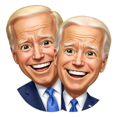Joe Biden laughing at trump  sticker