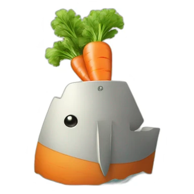 Rudder with carrot sticker