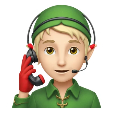 elf talking on the phone sticker