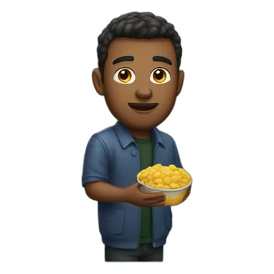food delivery guy in heavyrain sticker
