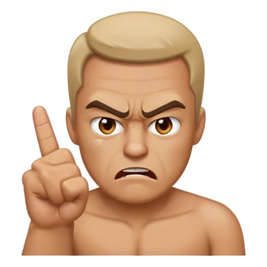 Angry guy with his middle finger up sticker