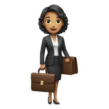 woman holding briefcase sticker