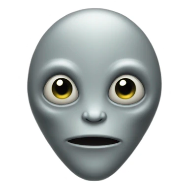 Grey alien head no details no nose no wrinkles sticker
