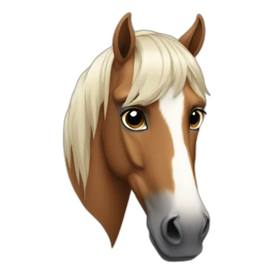 sad horse sticker