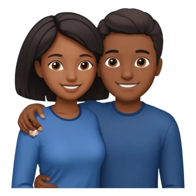 Couple in love black girl and Mexican boy  sticker