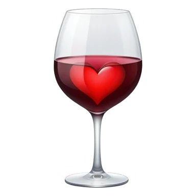 Heart half filled with wine sticker