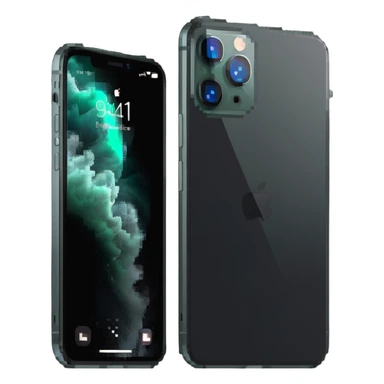 iPhone 15 Pro with triple camera system and dynamic island sticker