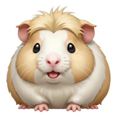 Cinematic Cute Yawning White Guinea Pig Portrait Emoji, Head tilted slightly with a dramatic, wide-open yawn, revealing a soft, downy white coat with tiny drooping ears, round dark eyes barely open in drowsy contentment, Simplified yet irresistibly adorable features, highly detailed, glowing with a soft, cozy glow, high shine, relaxed yet expressive, stylized with a touch of whimsy, bright and endearing, soft glowing outline, capturing the essence of a sleepy yet affectionate guinea pig, so drowsy it feels like it could stretch right out of the screen and curl up for a nap! sticker