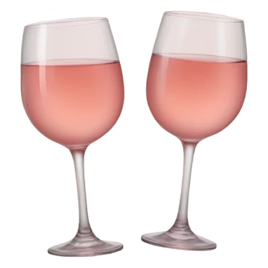 Two glasses of rose wine are clinking sticker