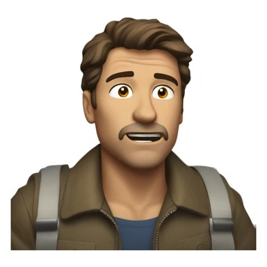 Brown haired mullet man flying plane that’s crashing sticker