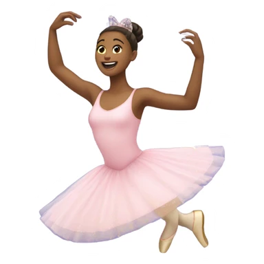 Ballerina throwing confetti sticker