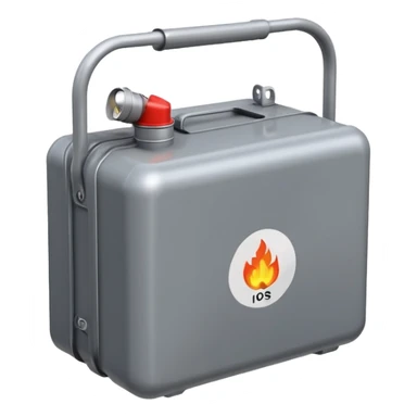 a box with gas canisters sticker
