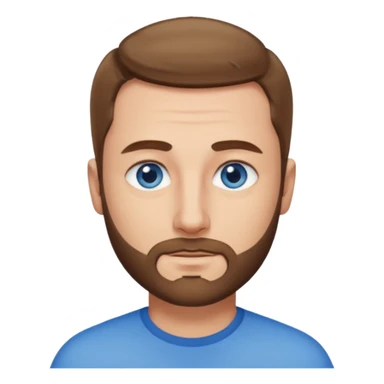 homme yeux bleus presque chauve mais encore avec des cheveux clairsemées et une barbe courte sticker