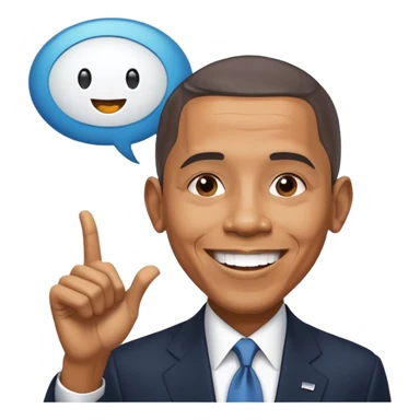 Barack Obama con una nube de dialogo diciendo "Come on!" sticker