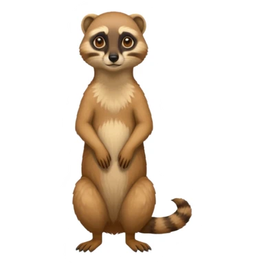 a suricate sitanding up, no background sticker