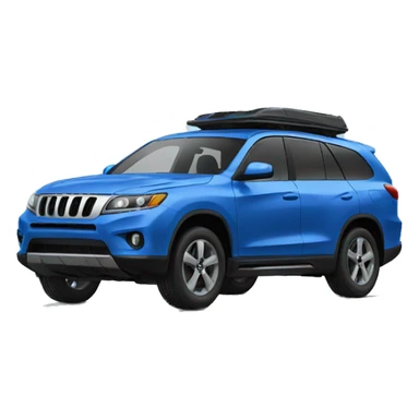 suv blue side view sticker