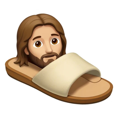 Jesus Christ single open toe slipper sticker