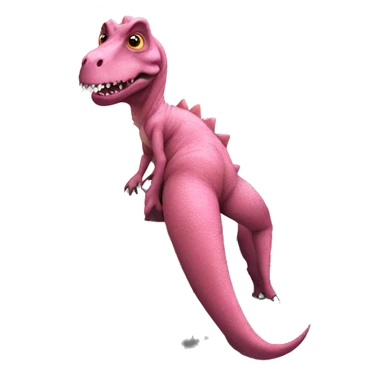 dinosaur in pink tutu on the toilet smoking sticker