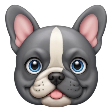 French bulldog cute grey blue with blue eyes sticker
