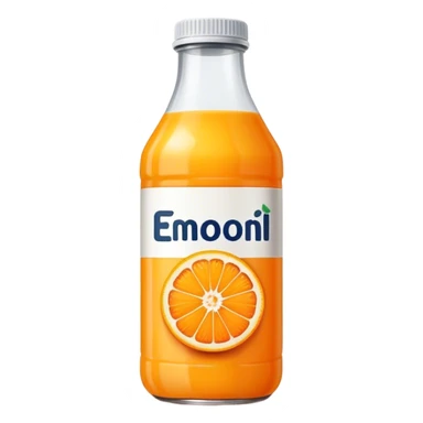 Orange juice bottle sticker
