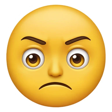 side eye emoji with kind of a look if disgust sticker