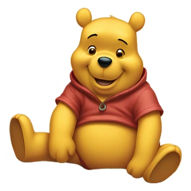 Winnie the Pooh with German  sticker