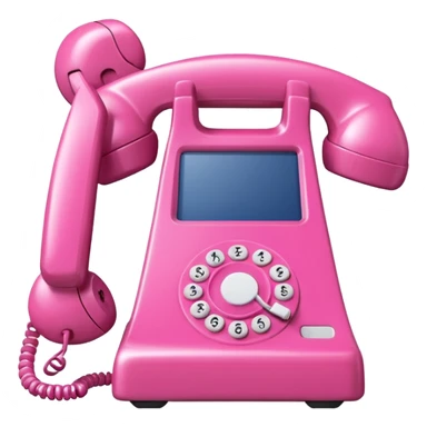 pink phone call \caller id bubble sticker