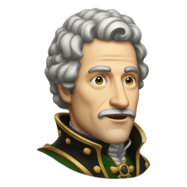 man with a protruding Habsburg jaw sticker
