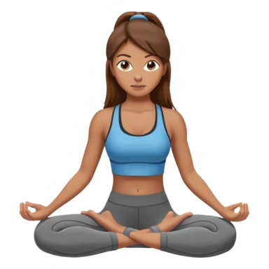 Pilates girl tan skin and brown long hair  sticker