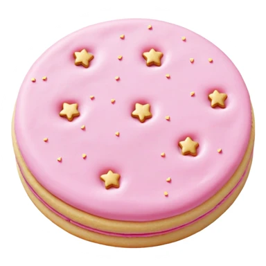 pink buttercream sugar cookies with gold sprinkles  sticker