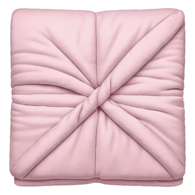 Light pink,fluffy folded blanket, single, view from top sticker