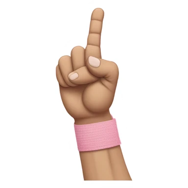 🤟🏻 but with a pink bandage on the thumb only sticker