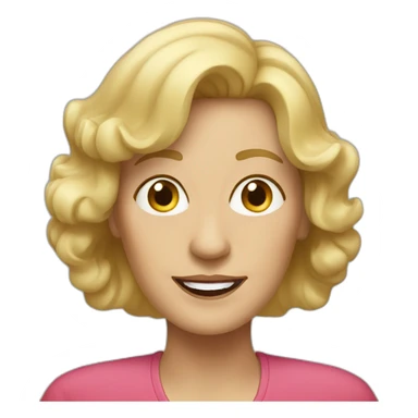 Wave hi blonde older woman  sticker